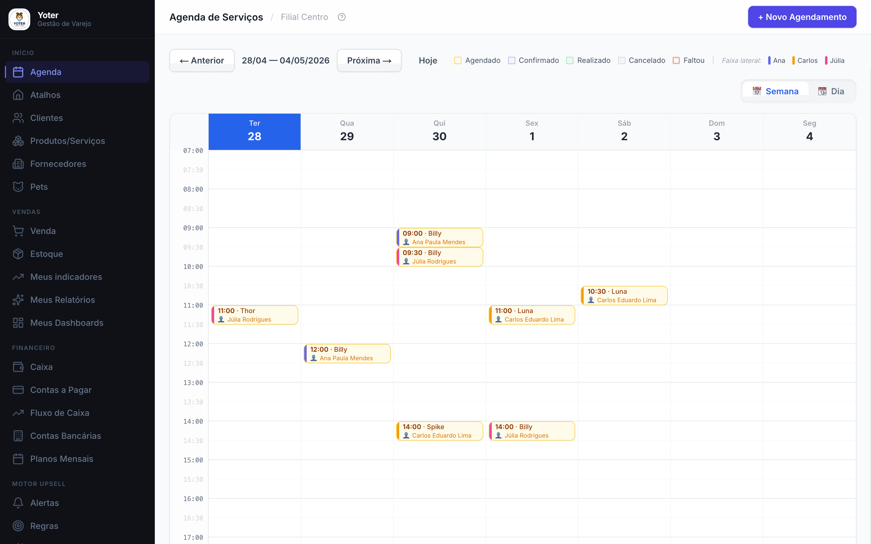 Agenda — Agenda multi-profissional com lembretes via WhatsApp